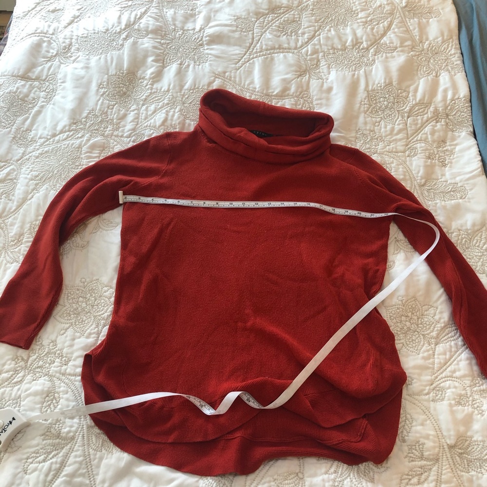 ❤️🧡 soft rust red orange cowl neck sweater 🧡❤️